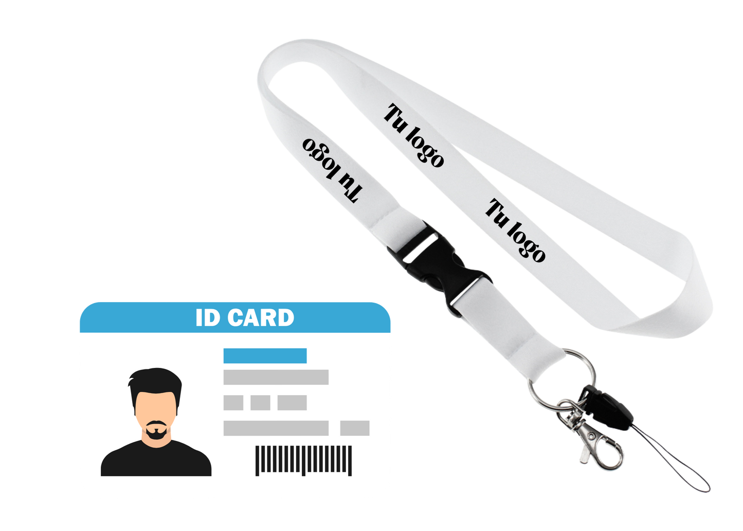 Credencial más Lanyard personalizado
