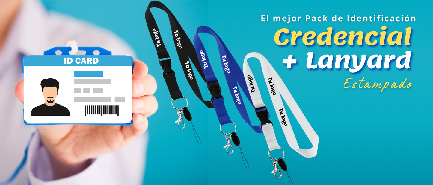 Credencial más Lanyard personalizado