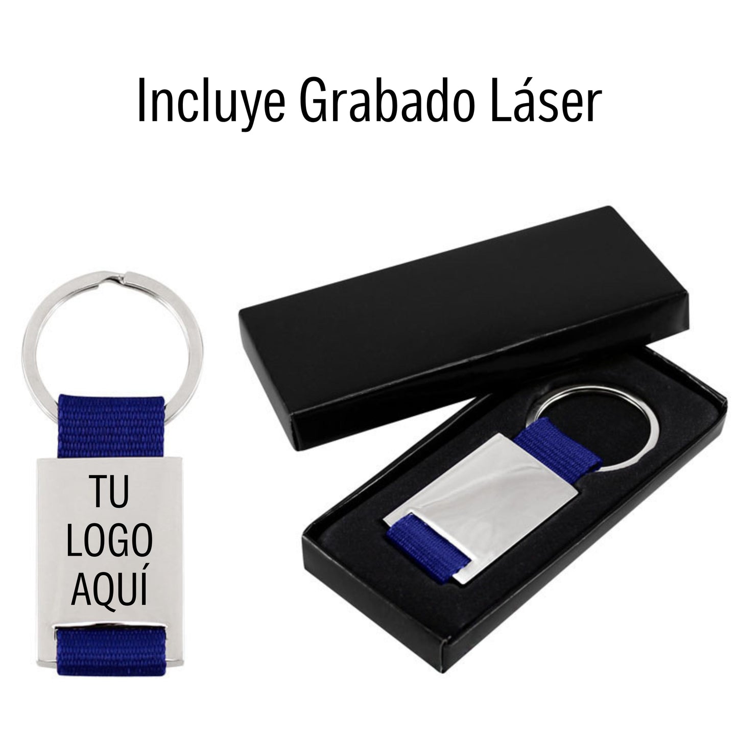5 Llavero Metal strap Grabado láser