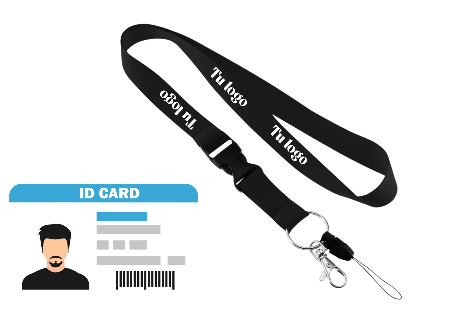 Credencial más Lanyard personalizado