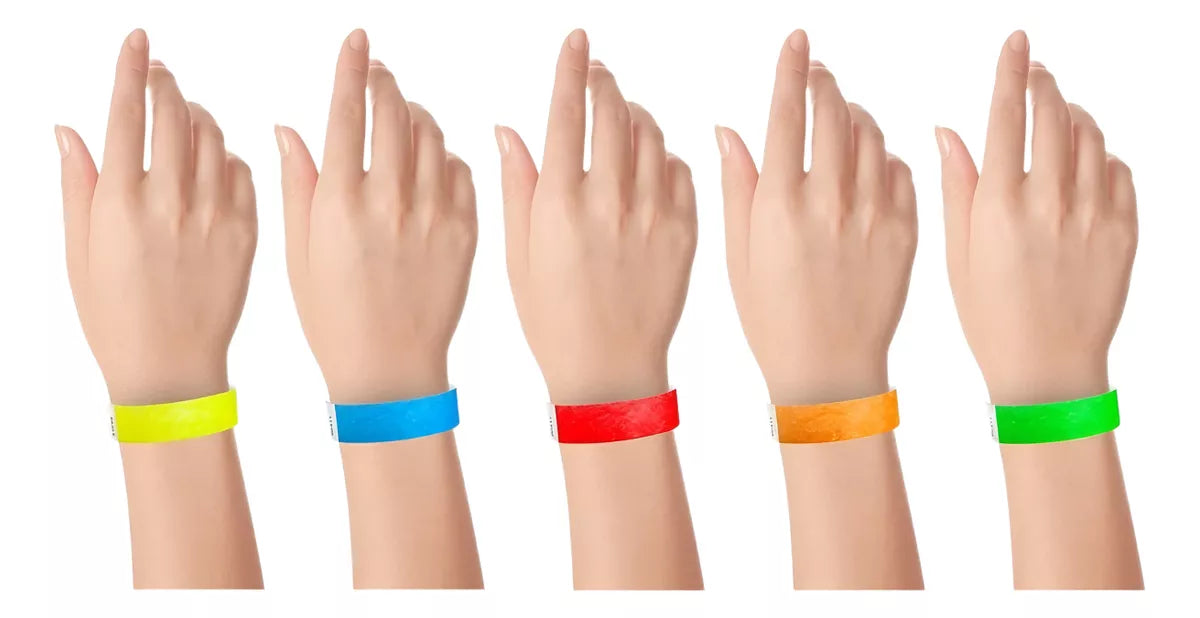 Pulseras de papel con logo