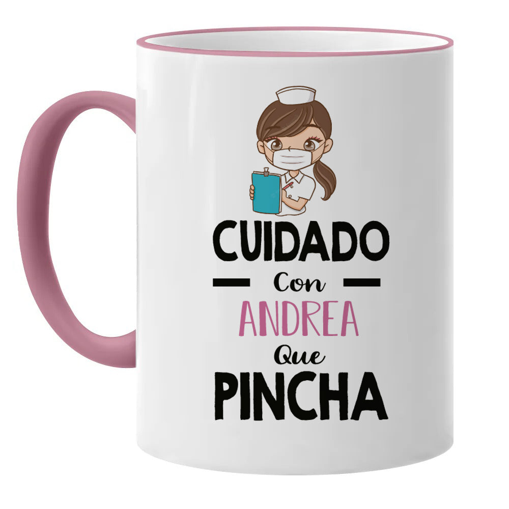 Tazón Borde y asa de color