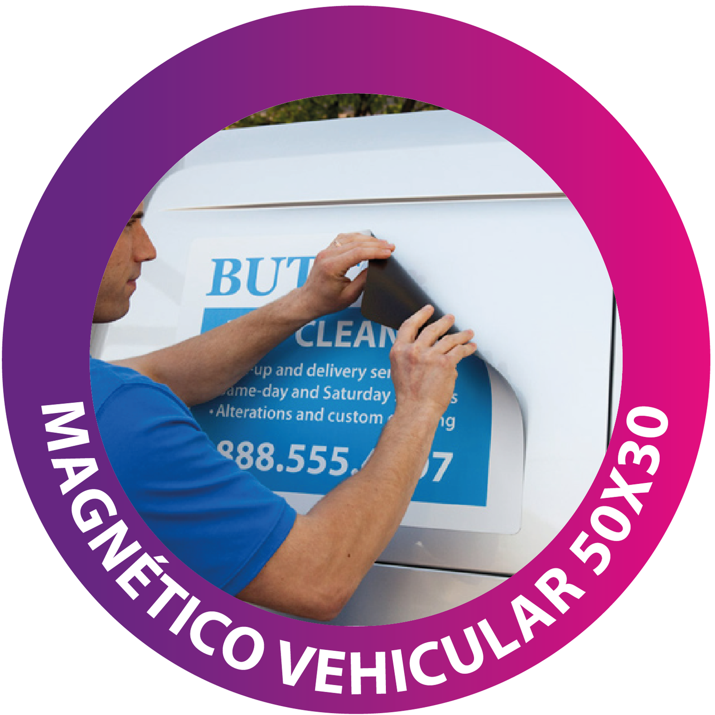 Magnético Vehicular 50x30 cm. (02 unidades)