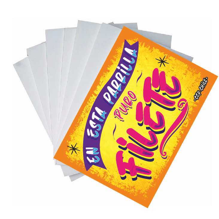 Letrero 35x25 cm. En esta parrilla puro filete