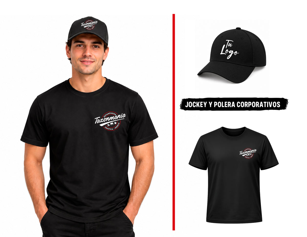 “Dúo Corporativo Personalizado – Polera + Jockey con Logo”