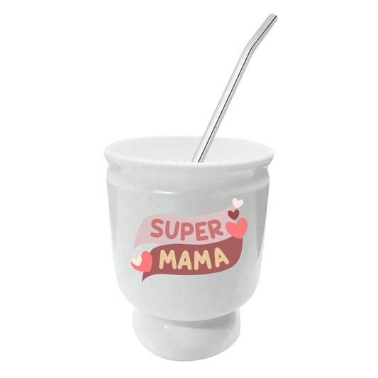 Matero cerámico estampado