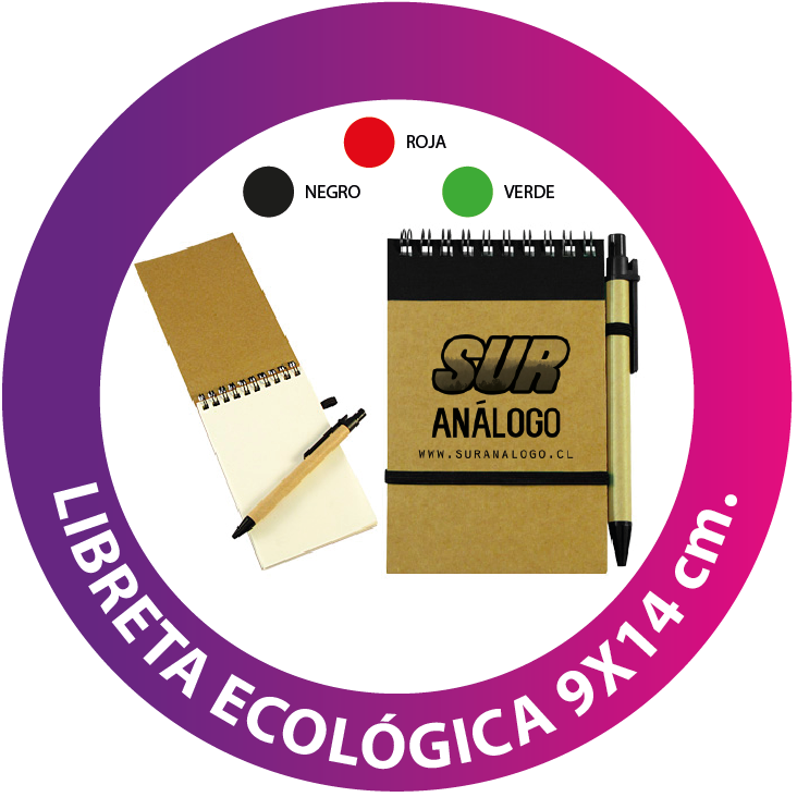 50 Libretas ecológicas con logo